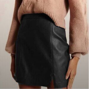 Abercrombie & Fitch Black Faux Leather Skirt, NWOT, size M